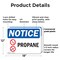 Signmission Propane OSHA Notice Sign, Plastic, 18in W x 12in L, 2PK OS-2PACK-NS-P-1218-L-17893 - alternate 3